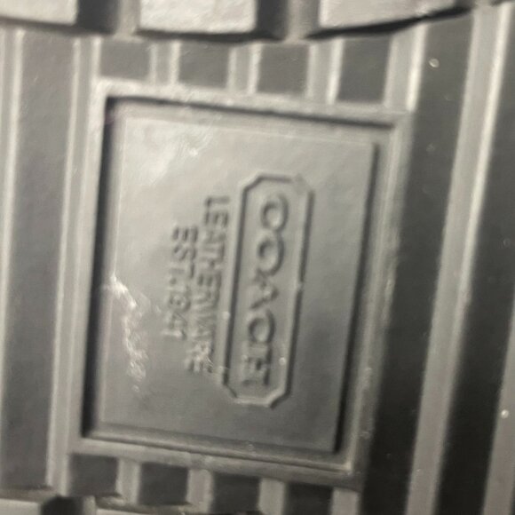 Coach Tatum Black Leather Wool Mid-Calf Boots Women’s 9M | Signature Logo Winter - Picture 8 of 10